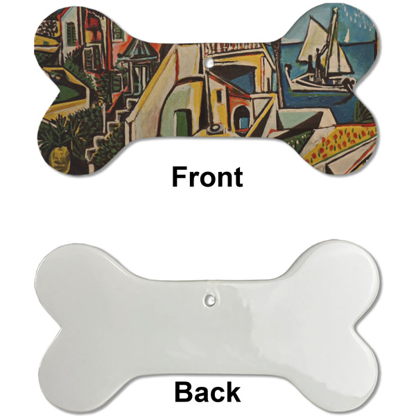 Mediterranean Landscape by Pablo Picasso Ceramic Flat Ornament - Bone Front & Back Single Print (APPROVAL)