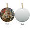 Mediterranean Landscape by Pablo Picasso Ceramic Flat Ornament - Circle Front & Back (APPROVAL)