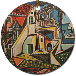 Mediterranean Landscape by Pablo Picasso Round Ceramic Ornament
