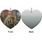 Mediterranean Landscape by Pablo Picasso Ceramic Flat Ornament - Heart Front & Back (APPROVAL)
