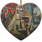 Mediterranean Landscape by Pablo Picasso Heart Ceramic Ornament