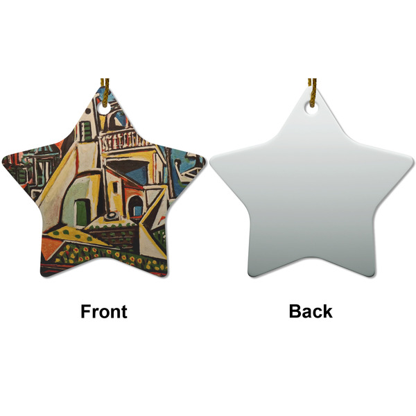 Mediterranean Landscape by Pablo Picasso Ceramic Flat Ornament - Star Front & Back (APPROVAL)