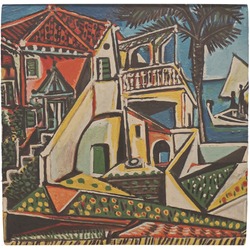 Mediterranean Landscape by Pablo Picasso Ceramic Tile Hot Pad