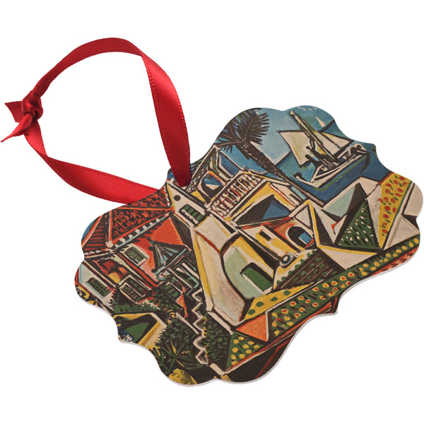 Mediterranean Landscape by Pablo Picasso Christmas Ornament (Angle View)