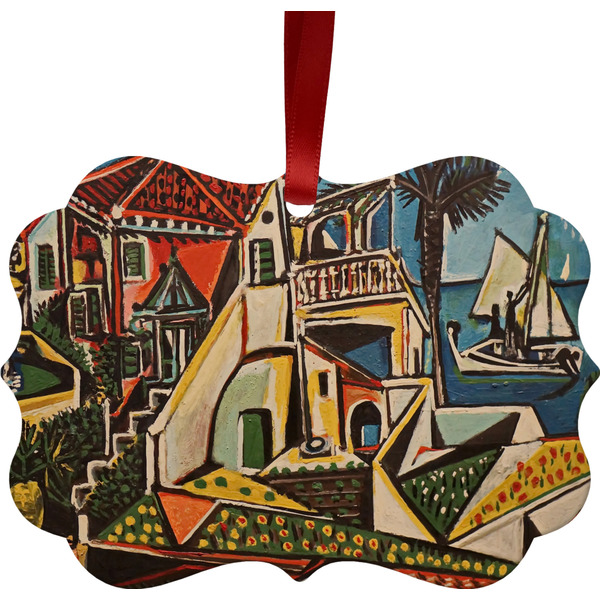 Custom Mediterranean Landscape by Pablo Picasso Metal Frame Ornament - Double Sided