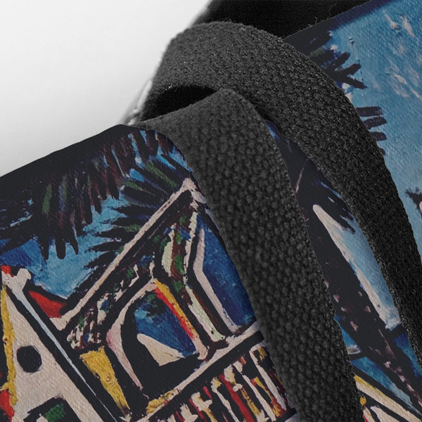 Mediterranean Landscape by Pablo Picasso Closeup of Tote w/Black Handles