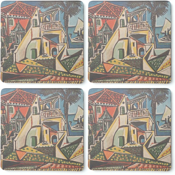 Mediterranean Landscape by Pablo Picasso Coaster Rubber Back - Apvl