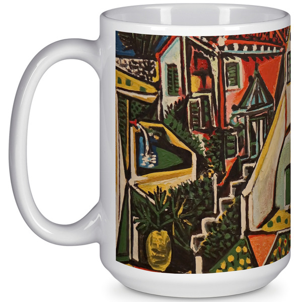 Custom Mediterranean Landscape by Pablo Picasso 15 Oz Coffee Mug - White