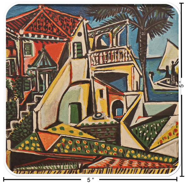 Mediterranean Landscape by Pablo Picasso Custom Shape Iron On Patches - L - APPROVAL