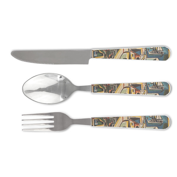 Custom Mediterranean Landscape by Pablo Picasso Cutlery Set