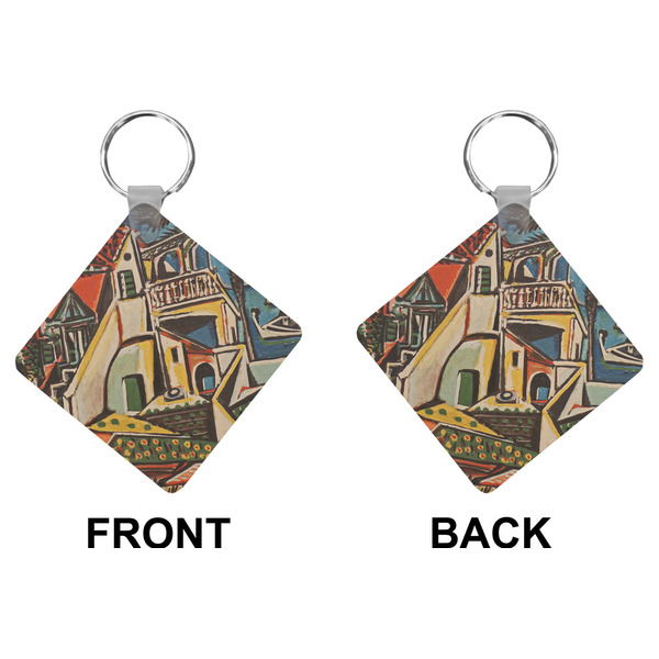 Mediterranean Landscape by Pablo Picasso Diamond Keychain (Front + Back)