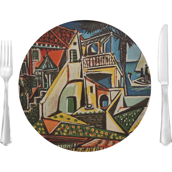 Custom Mediterranean Landscape by Pablo Picasso Glass Lunch / Dinner Plate 10"
