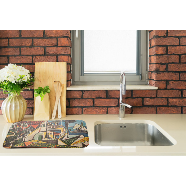 Mediterranean Landscape by Pablo Picasso Dish Drying Mat - LIFESTYLE 2