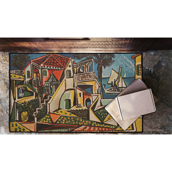 Mediterranean Landscape by Pablo Picasso Door Mat - LIFESTYLE (Lrg)