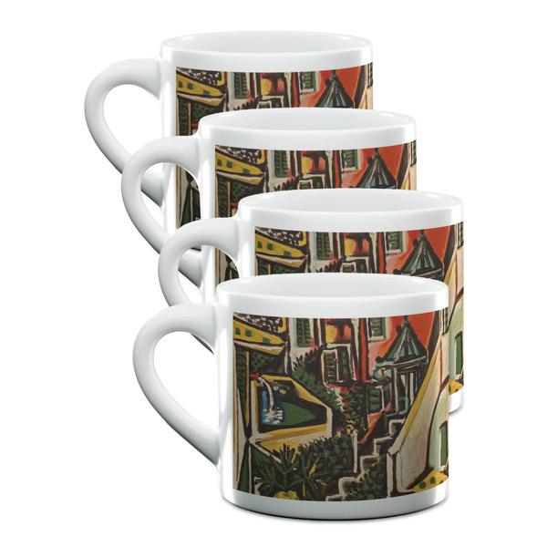 Custom Mediterranean Landscape by Pablo Picasso Double Shot Espresso Cups - Set of 4