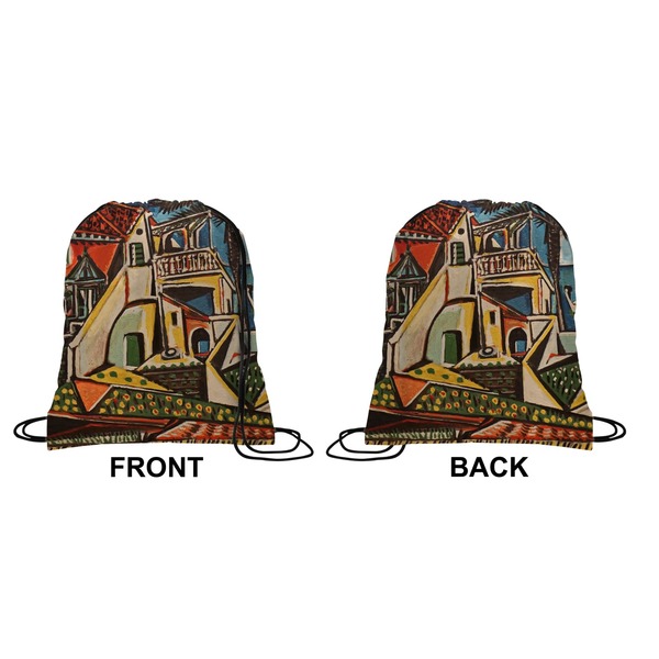 Mediterranean Landscape by Pablo Picasso Drawstring Backpack Front & Back Medium