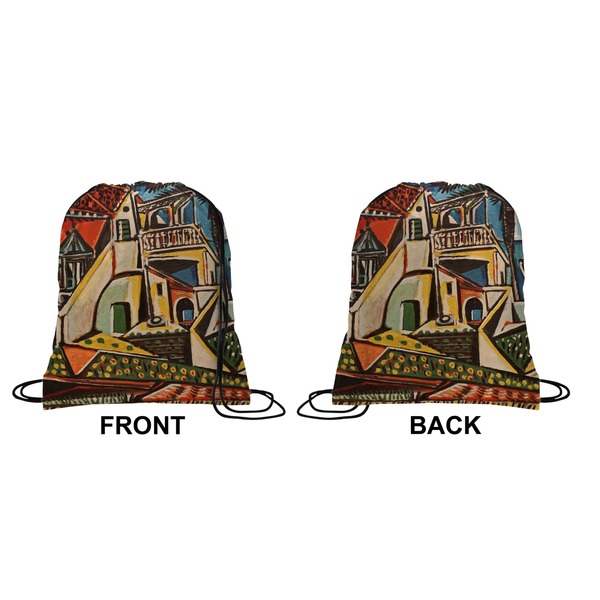 Mediterranean Landscape by Pablo Picasso Drawstring Backpack Front & Back Small