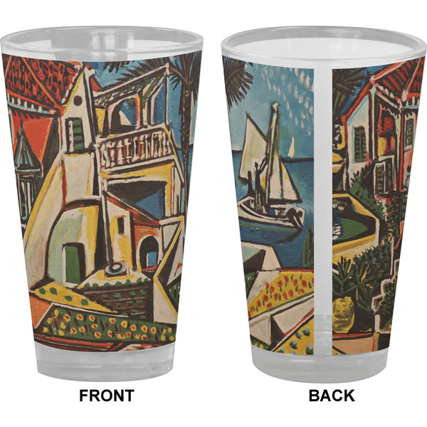 Mediterranean Landscape by Pablo Picasso Pint Glass - Full Color - Front & Back Views