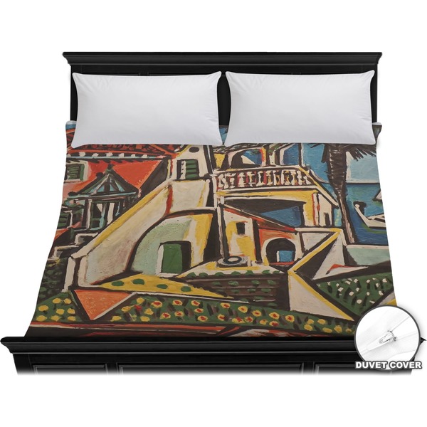 Custom Mediterranean Landscape by Pablo Picasso Duvet Cover - King