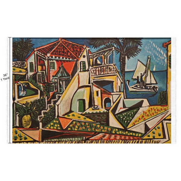 Mediterranean Landscape by Pablo Picasso Fabric Full Yard