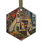 Mediterranean Landscape by Pablo Picasso Frosted Glass Ornament - Hexagon