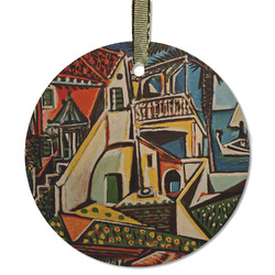 Mediterranean Landscape by Pablo Picasso Flat Glass Ornament - Round