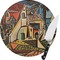 Mediterranean Landscape by Pablo Picasso Round Glass Cutting Board