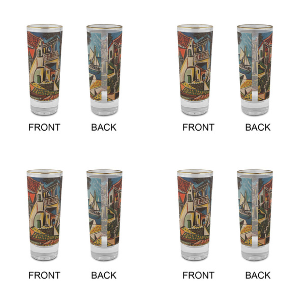 Mediterranean Landscape by Pablo Picasso Glass Shot Glass - 2 oz - Set of 4 - APPROVAL
