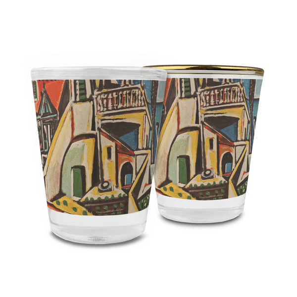 Custom Mediterranean Landscape by Pablo Picasso Glass Shot Glass - 1.5 oz