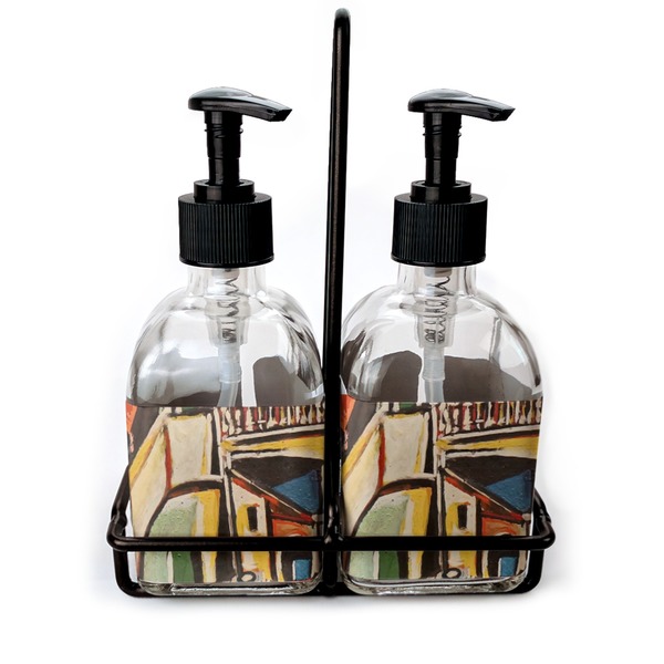 Custom Mediterranean Landscape by Pablo Picasso Glass Soap & Lotion Bottle Set