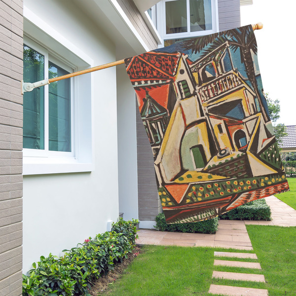 Mediterranean Landscape by Pablo Picasso House Flags - Single Sided - LIFESTYLE