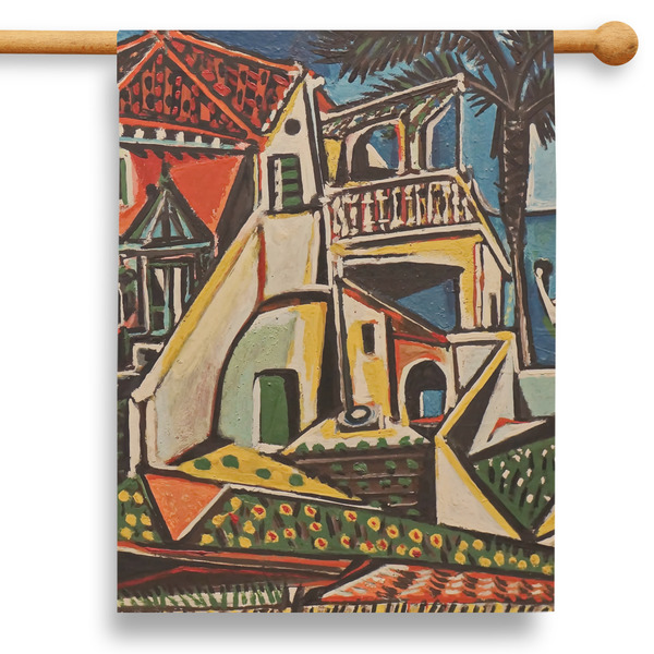 Custom Mediterranean Landscape by Pablo Picasso 28" House Flag - Single Sided