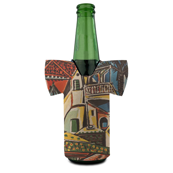 Mediterranean Landscape by Pablo Picasso Jersey Bottle Cooler - FRONT (on bottle)