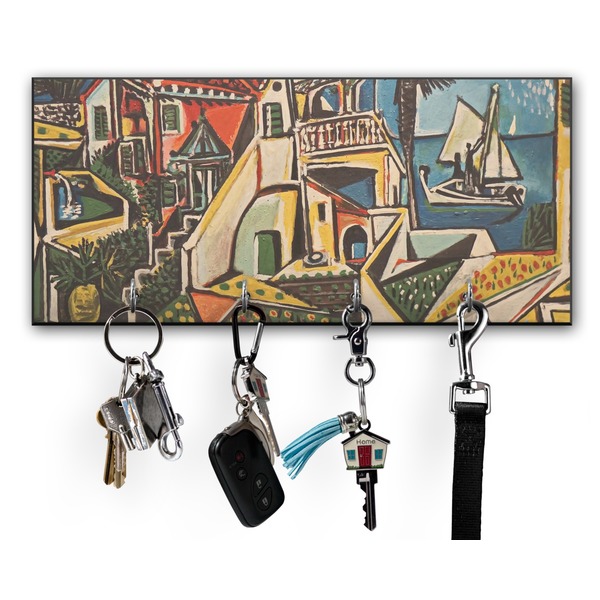 Custom Mediterranean Landscape by Pablo Picasso Key Hanger w/ 4 Hooks