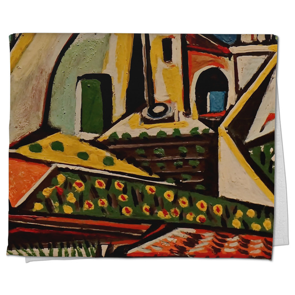 Custom Mediterranean Landscape by Pablo Picasso Kitchen Towel - Poly Cotton