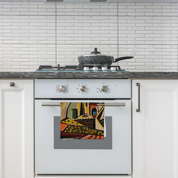 Mediterranean Landscape by Pablo Picasso Kitchen Towel - Poly Cotton - Lifestyle