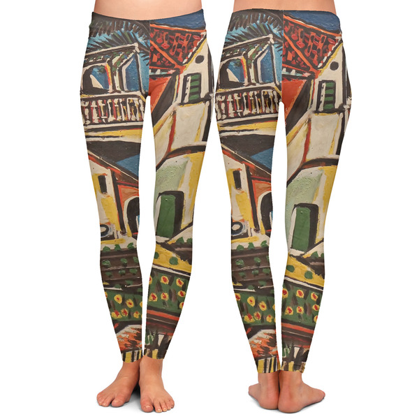 Mediterranean Landscape by Pablo Picasso Ladies Leggings - Front and Back