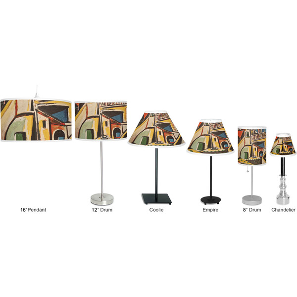Mediterranean Landscape by Pablo Picasso Lamp Full View Size Comparison