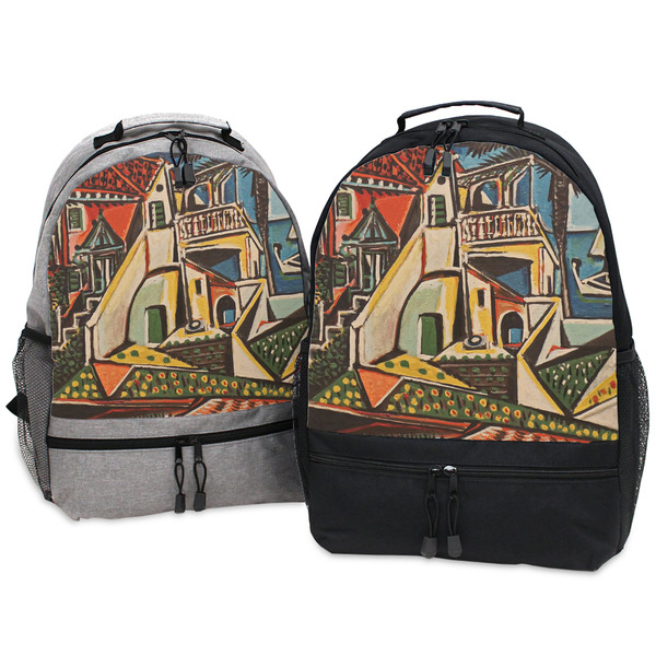 Mediterranean Landscape by Pablo Picasso Large Backpacks - Both