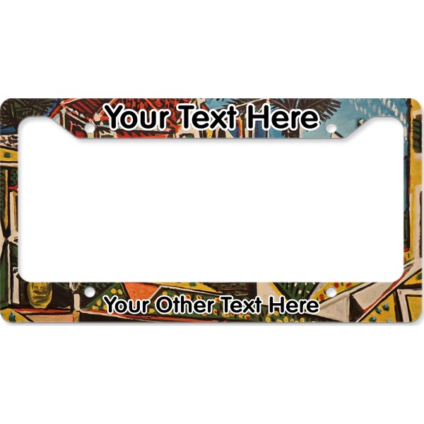 Custom Mediterranean Landscape by Pablo Picasso License Plate Frame - Style B