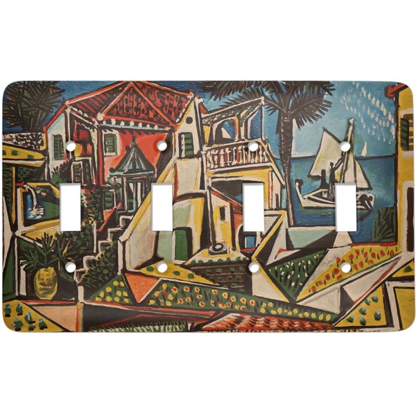 Custom Mediterranean Landscape by Pablo Picasso Light Switch Cover (4 Toggle Plate)