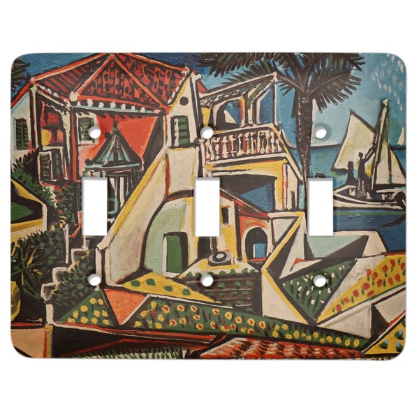 Custom Mediterranean Landscape by Pablo Picasso Light Switch Cover (3 Toggle Plate)