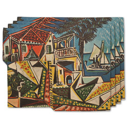 Mediterranean Landscape by Pablo Picasso Double-Sided Linen Placemat - Set of 4