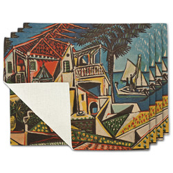 Mediterranean Landscape by Pablo Picasso Single-Sided Linen Placemat - Set of 4