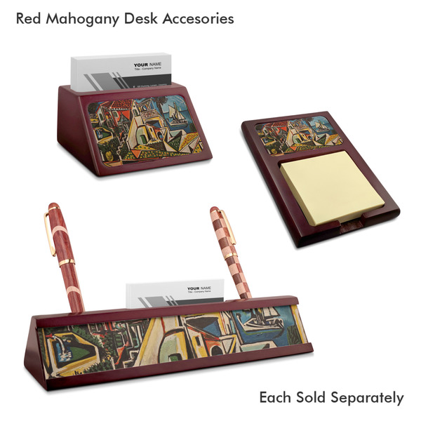 Mediterranean Landscape by Pablo Picasso Mahogany Desk Accessories