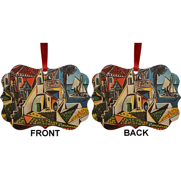 Mediterranean Landscape by Pablo Picasso Metal Benilux Ornament - Front and Back (APPROVAL)