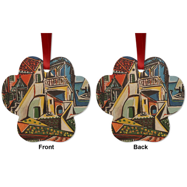Mediterranean Landscape by Pablo Picasso Metal Paw Ornament - Front and Back