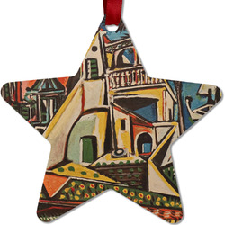 Mediterranean Landscape by Pablo Picasso Metal Star Ornament - Double Sided