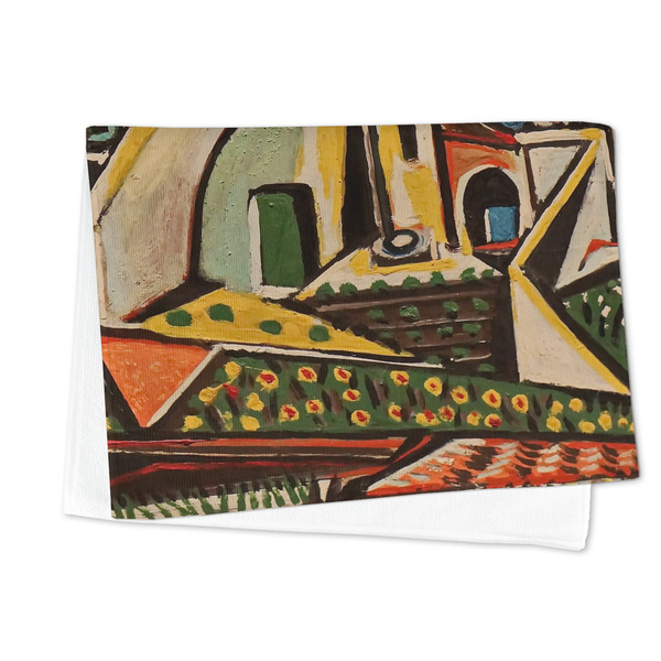 Mediterranean Landscape by Pablo Picasso Microfiber Dish Towel - FOLDED HALF