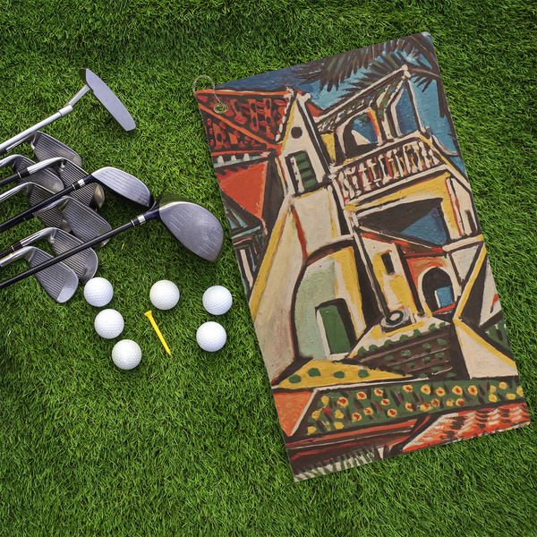 Mediterranean Landscape by Pablo Picasso Microfiber Golf Towels - LIFESTYLE